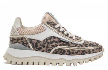 Floris van Bommel Grommi 02.05 Taupe Print sneaker