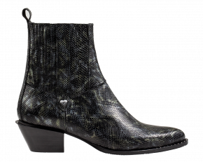 Floris van Bommel 85671/03 green snake Chelsea boot