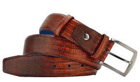Floris van Bommel Belter 58.10 CFM-10013-23-01 cognac print riem