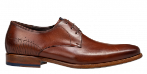 Floris van Bommel De Stijler 29.00 Dark Cognac veterschoen